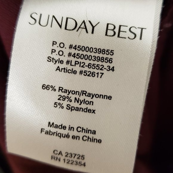 Sunday Best Maroon Leggings - Picture 7 of 7